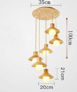 Sud - Wooden Pendant Lamp Nordic Design | Bright & Plus.