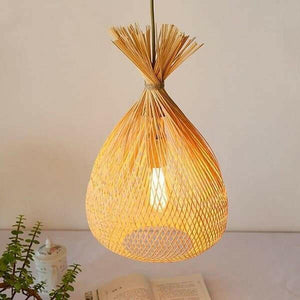 Albert - Bulb Style Bamboo Pendant Lamp | Bright & Plus.