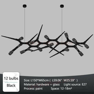 Alessandro - Postmodern Black Retro Chandelier