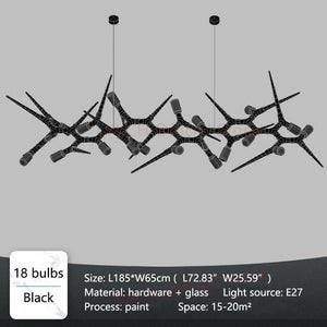 Alessandro - Postmodern Black Retro Chandelier