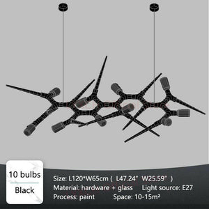 Alessandro - Postmodern Black Retro Chandelier