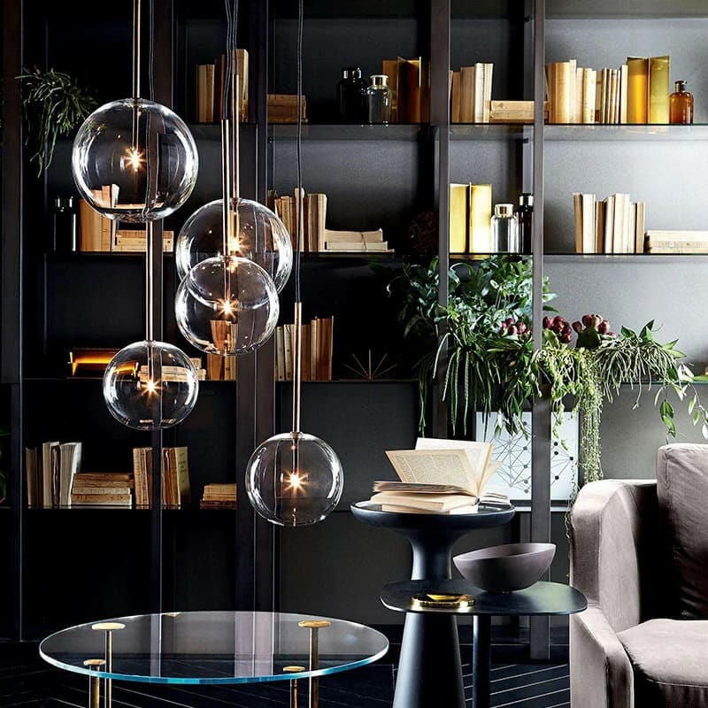 Alessio - Clear Globe Glass Pendant Lights