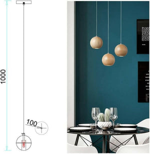 Alessio - LED Wooden Ball Pendant Lamp