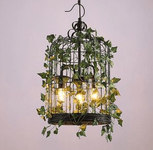 Aria - Vintage Industrial Bird Cage Hanging Lamp