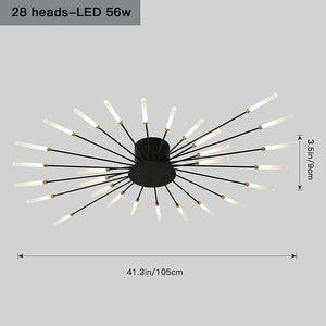 Arvid - Modern Flower Shaped Ceiling Lamp (28/42 heads)