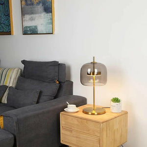 Asgeir - Vintage Glass Shade Table Lamp