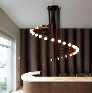 Ava-Modern Nordic Spiral Chandelier | Bright & Plus.