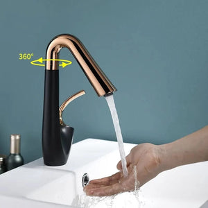 Avita - Single Lever Bathroom Sink Faucet with Rotation