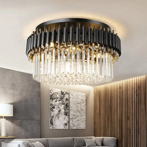 Black Modern Crystal Chandelier for Ceiling