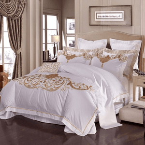 Brizia Luxury Egyptian Cotton Embroidery Duvet Cober Set | Bright & Plus.