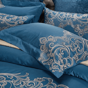 Brizia Luxury Egyptian Cotton Embroidery Duvet Cober Set | Bright & Plus.