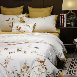 Canary Gold Cover Set (Egyptian Cotton) | Bright & Plus.