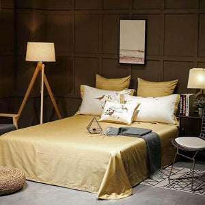 Canary Gold Cover Set (Egyptian Cotton) | Bright & Plus.