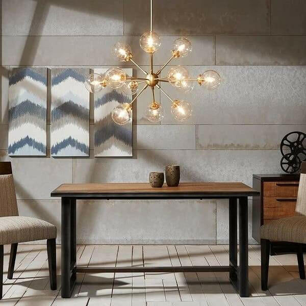 Carson - Modern Chandelier with 12 Large Glass Bulbs | Bright & Plus.