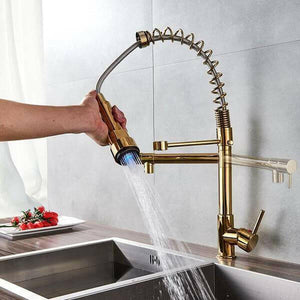 Carylon - LED Kitchen Spring Deck Mounted Faucet | Bright & Plus.