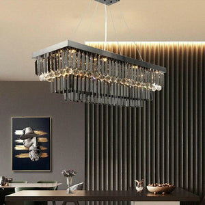 Casper - Modern Smoke Gray Crystal Chandelier