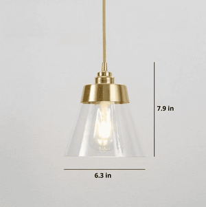 Cedrik Glass & Brass Pendant Lights