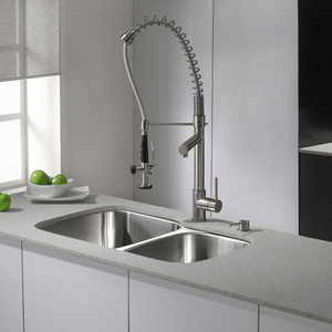 28.5" Chrome Swivel Spout Modern Kitchen Faucet 5800-55s | Bright & Plus.