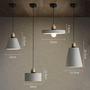 Concrete Vasa Minimalist Pendant Light | Bright & Plus.