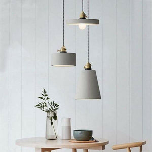 Concrete Vasa Minimalist Pendant Light | Bright & Plus.