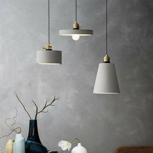 Concrete Vasa Minimalist Pendant Light | Bright & Plus.