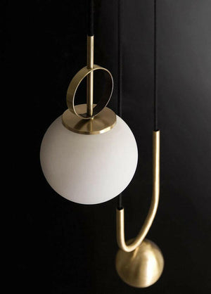 Cradle Brass mid century pulley pendant light | Bright & Plus.