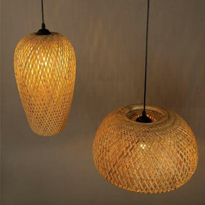 Creative Bamboo Woven Art Pendant Light