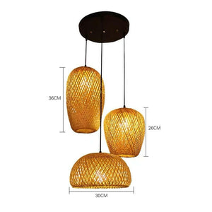 Creative Bamboo Woven Art Pendant Light