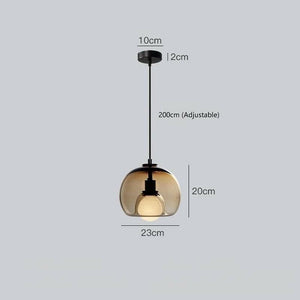 Dag - Modern Style Spherical Glass Pendant Lamp