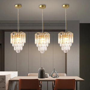 Dama - Round Crystal Chandelier for Dining Room