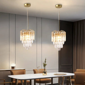 Dama - Round Crystal Chandelier for Dining Room