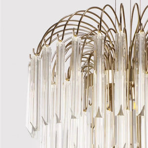 Dama - Round Crystal Chandelier for Dining Room