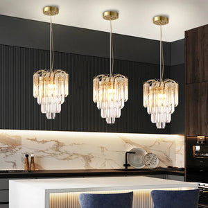 Dama - Round Crystal Chandelier for Dining Room