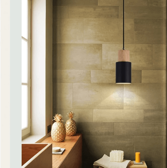 Designer Nordic Wooden Base Hanging Light | Bright & Plus.