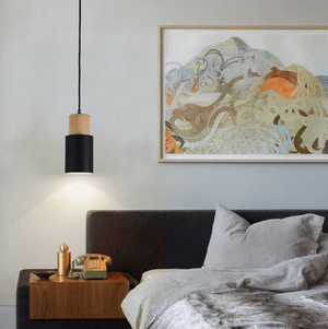 Designer Nordic Wooden Base Hanging Light | Bright & Plus.