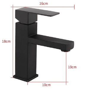 Desire - Black Stainless Steel Square Bathroom Faucet | Bright & Plus.