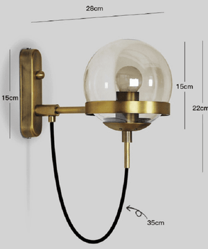 Dexter glass orb wall light | Bright & Plus.