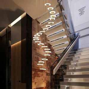 Dianna Wavedrop Staircase Chandelier | Bright & Plus.