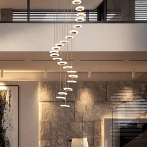 Dianna Wavedrop Staircase Chandelier | Bright & Plus.