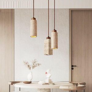 Dorte - Wabi-Sabi Travertine  Pendant Lamp