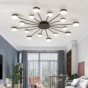 Drexel - Irregular Spoke Round Ceiling Light | Bright & Plus.