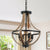 Eddis - Rustic 4-Light Adjustable Height Convertible Chandelier