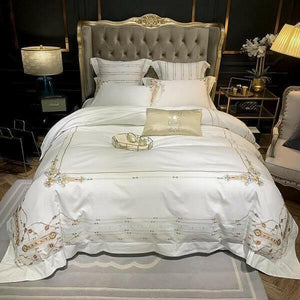 Efodia Ultra Egyptian Cotton Premium Embroidery Duvet Cover Set | Bright & Plus.