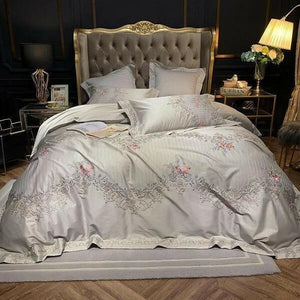 Efodia Ultra Egyptian Cotton Premium Embroidery Duvet Cover Set | Bright & Plus.