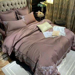 Efodia Ultra Egyptian Cotton Premium Embroidery Duvet Cover Set | Bright & Plus.