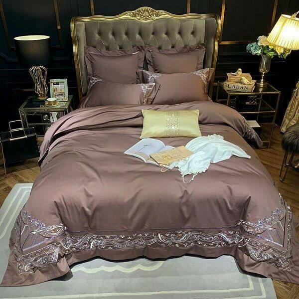 Efodia Ultra Egyptian Cotton Premium Embroidery Duvet Cover Set | Bright & Plus.