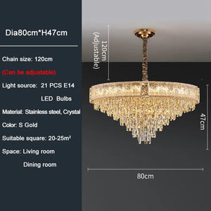 Even - Gold Crystal Chandelier