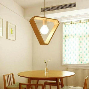 Geometric Hanging Wooden Lights | Bright & Plus.