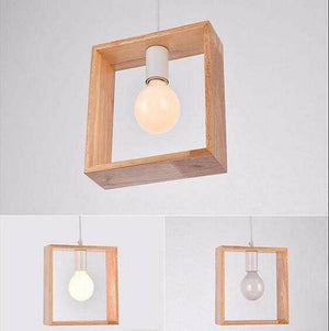 Geometric Hanging Wooden Lights | Bright & Plus.