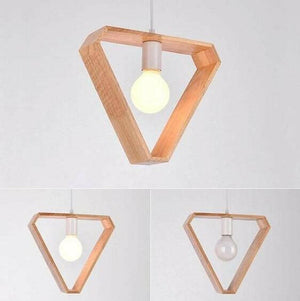 Geometric Hanging Wooden Lights | Bright & Plus.